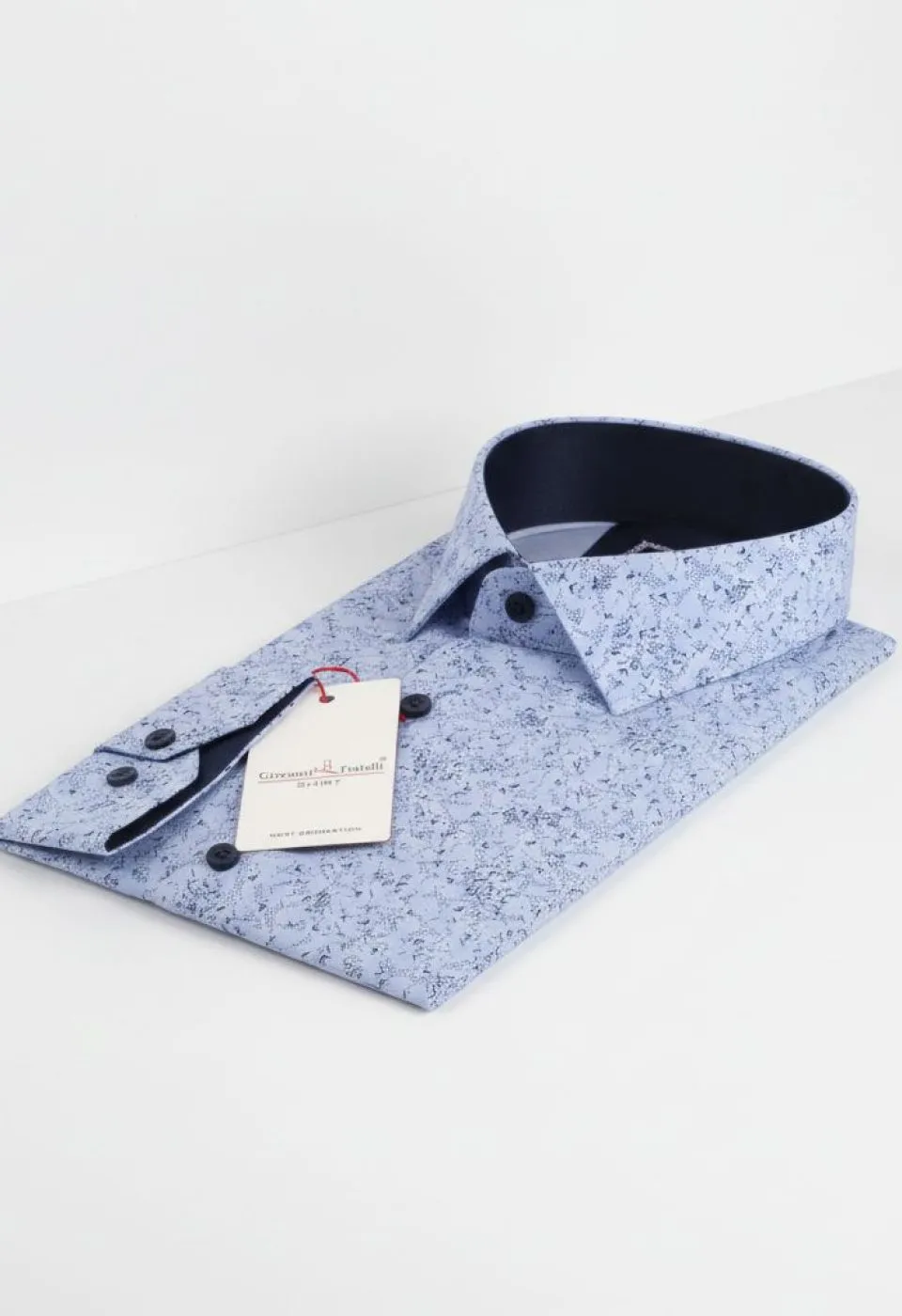 8 Drop Slim Fit Uzun Kol Desenli Erkek Gömlek 3GMK312194003