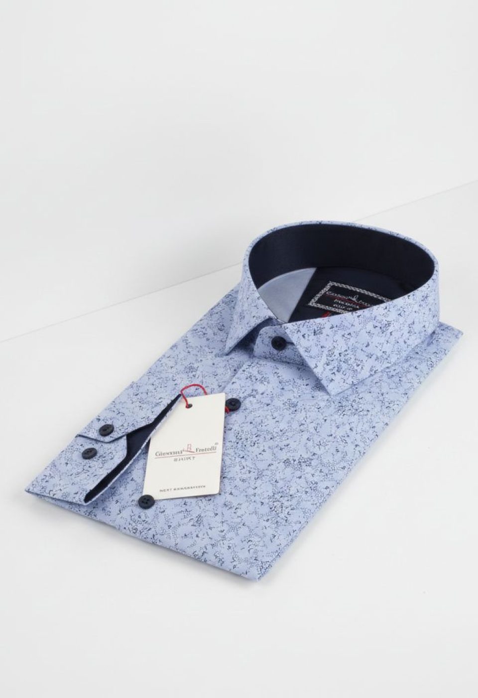 8 Drop Slim Fit Uzun Kol Desenli Erkek Gömlek 3GMK312194003 - Giovanni Fratelli