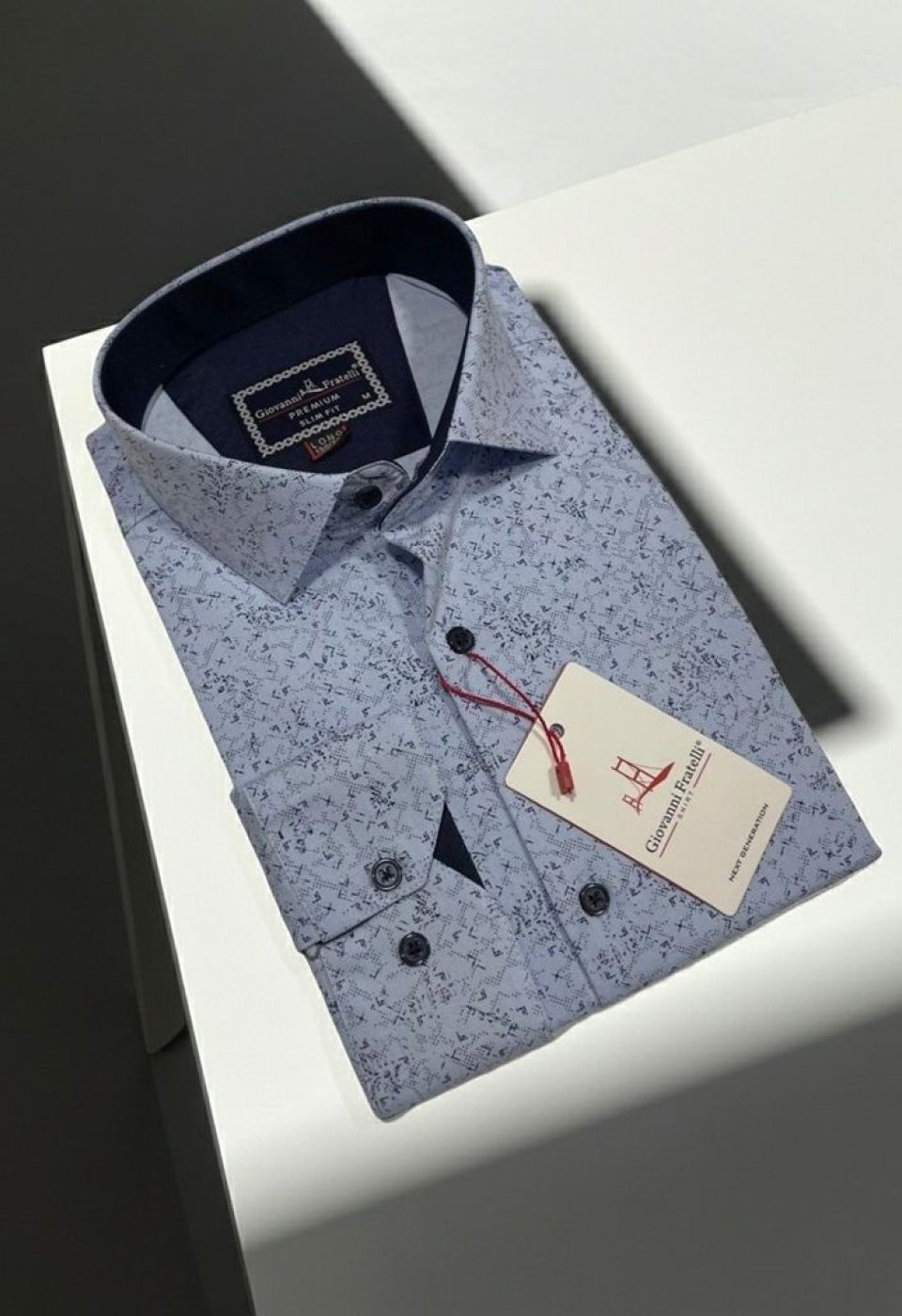 8 Drop Slim Fit Uzun Kol Desenli Erkek Gömlek 3GMK312194004