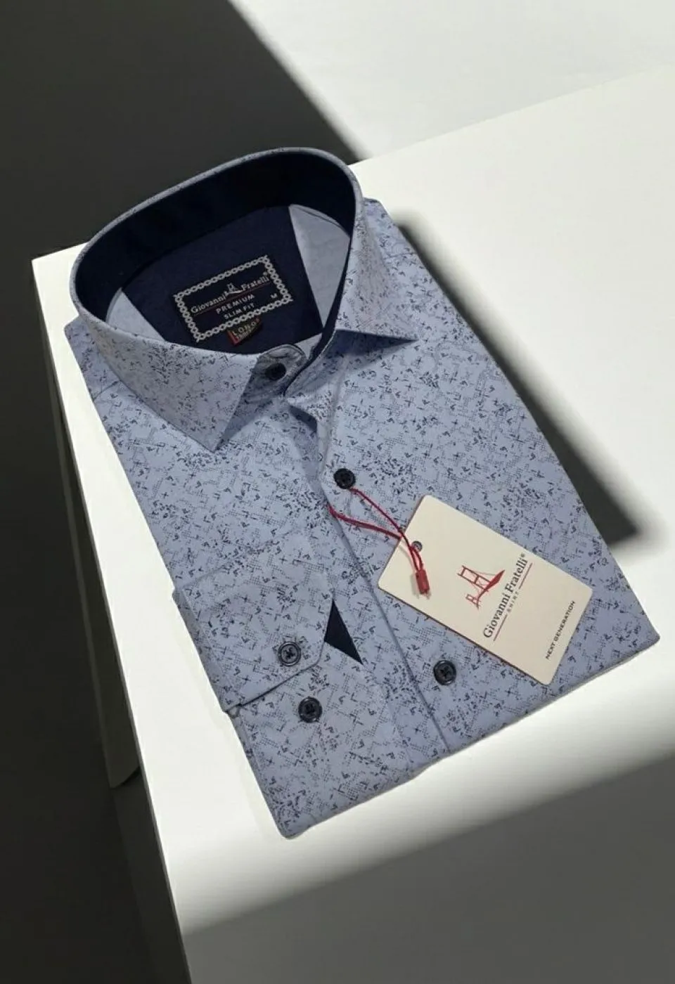 8 Drop Slim Fit Uzun Kol Desenli Erkek Gömlek 3GMK312194004