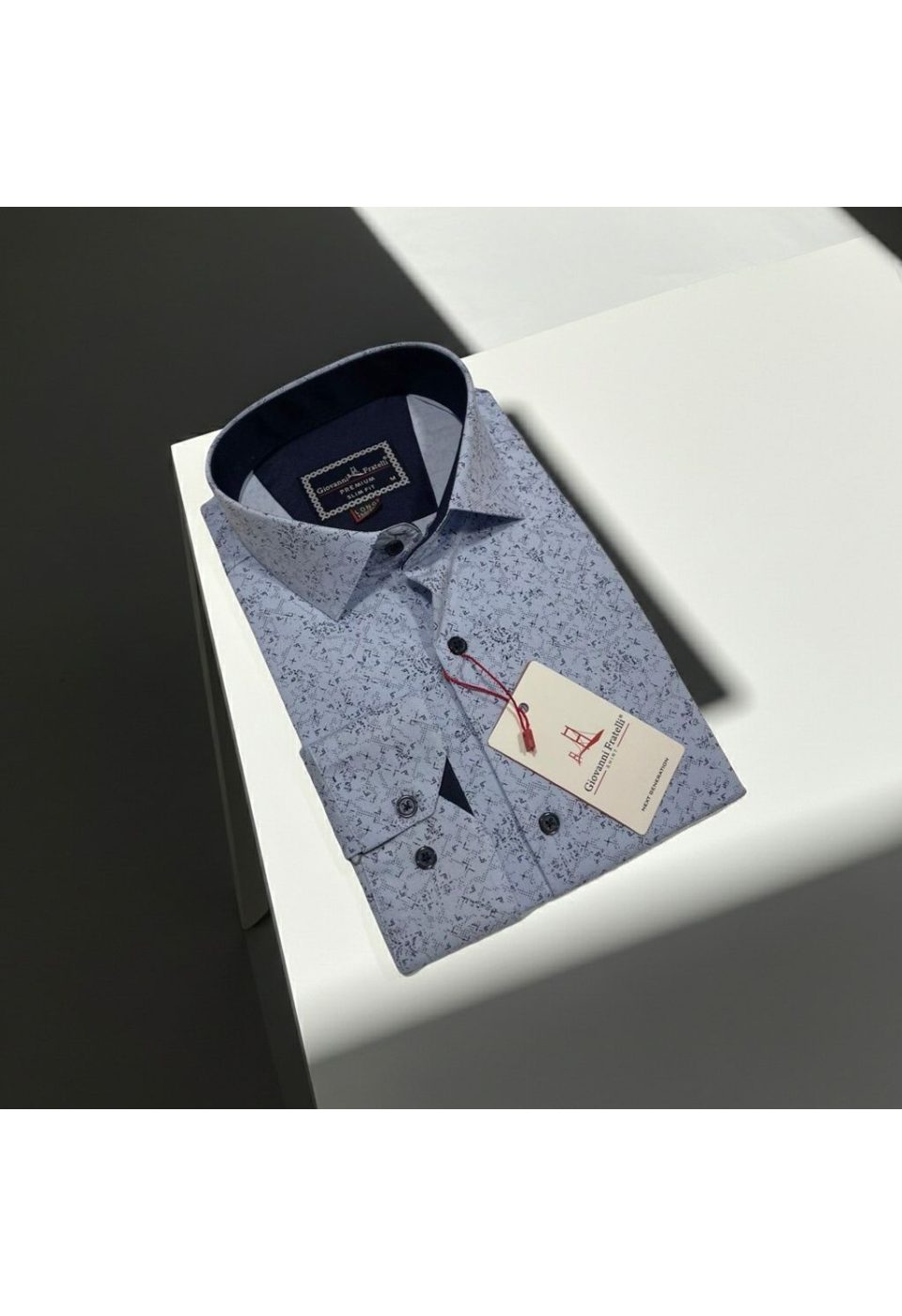 8 Drop Slim Fit Uzun Kol Desenli Erkek Gömlek 3GMK312194004 - Giovanni Fratelli