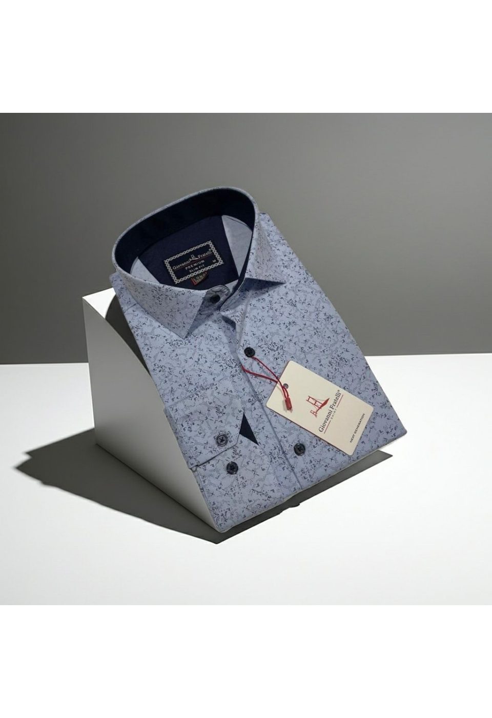 8 Drop Slim Fit Uzun Kol Desenli Erkek Gömlek 3GMK312194004 - Giovanni Fratelli