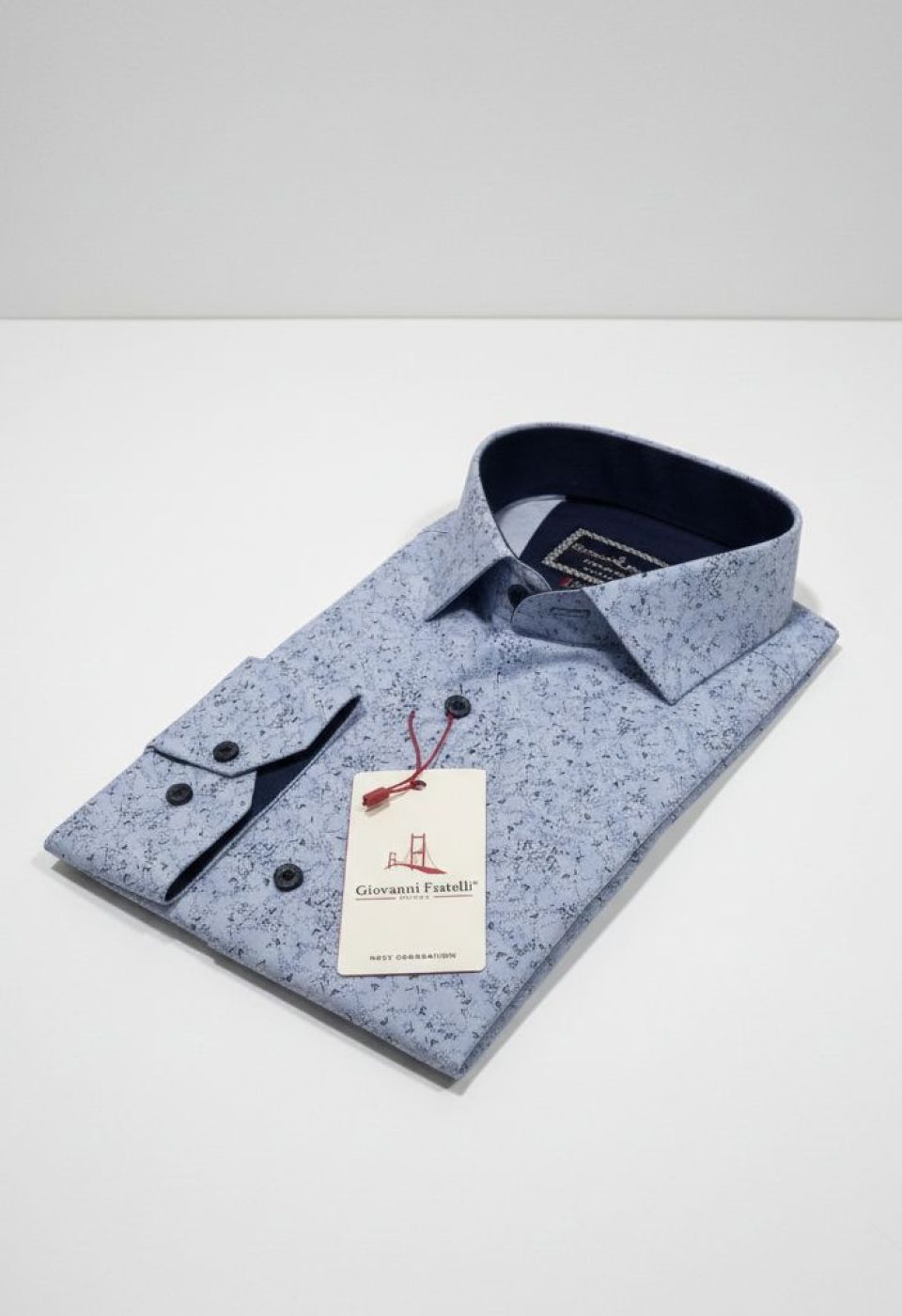 8 Drop Slim Fit Uzun Kol Desenli Erkek Gömlek 3GMK312194004 - Giovanni Fratelli