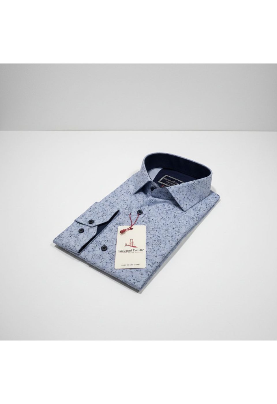 8 Drop Slim Fit Uzun Kol Desenli Erkek Gömlek 3GMK312194004 - Giovanni Fratelli