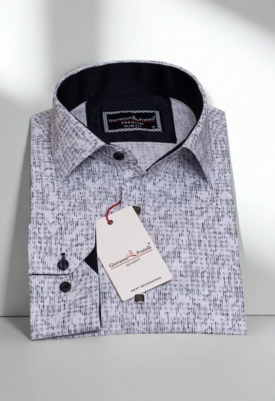 Slim Fit Uzun Kol Dijital Baskılı Desenli Erkek Gömlek 3GMK312198001
