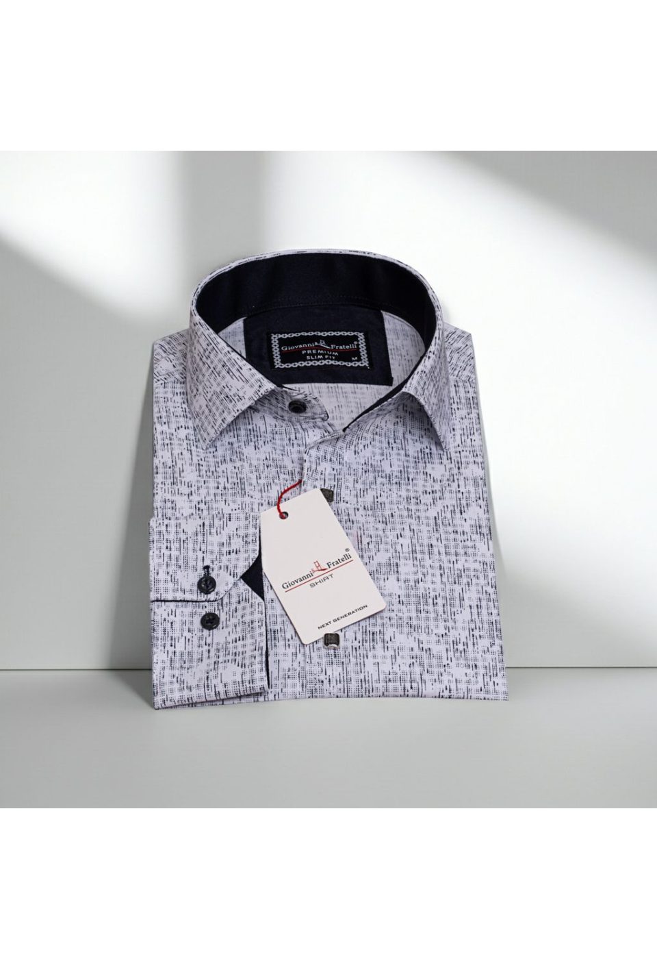 Slim Fit Uzun Kol Dijital Baskılı Desenli Erkek Gömlek 3GMK312198001 - Giovanni Fratelli
