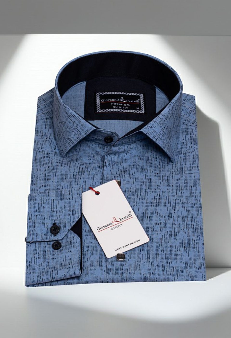 Slim Fit Uzun Kol Dijital Baskılı Desenli Erkek Gömlek 3GMK312198002