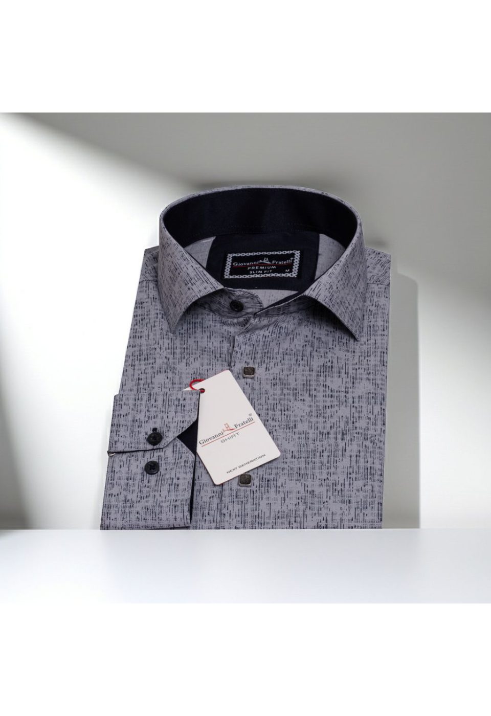 Slim Fit Uzun Kol Dijital Baskılı Desenli Erkek Gömlek 3GMK312198003 - Giovanni Fratelli