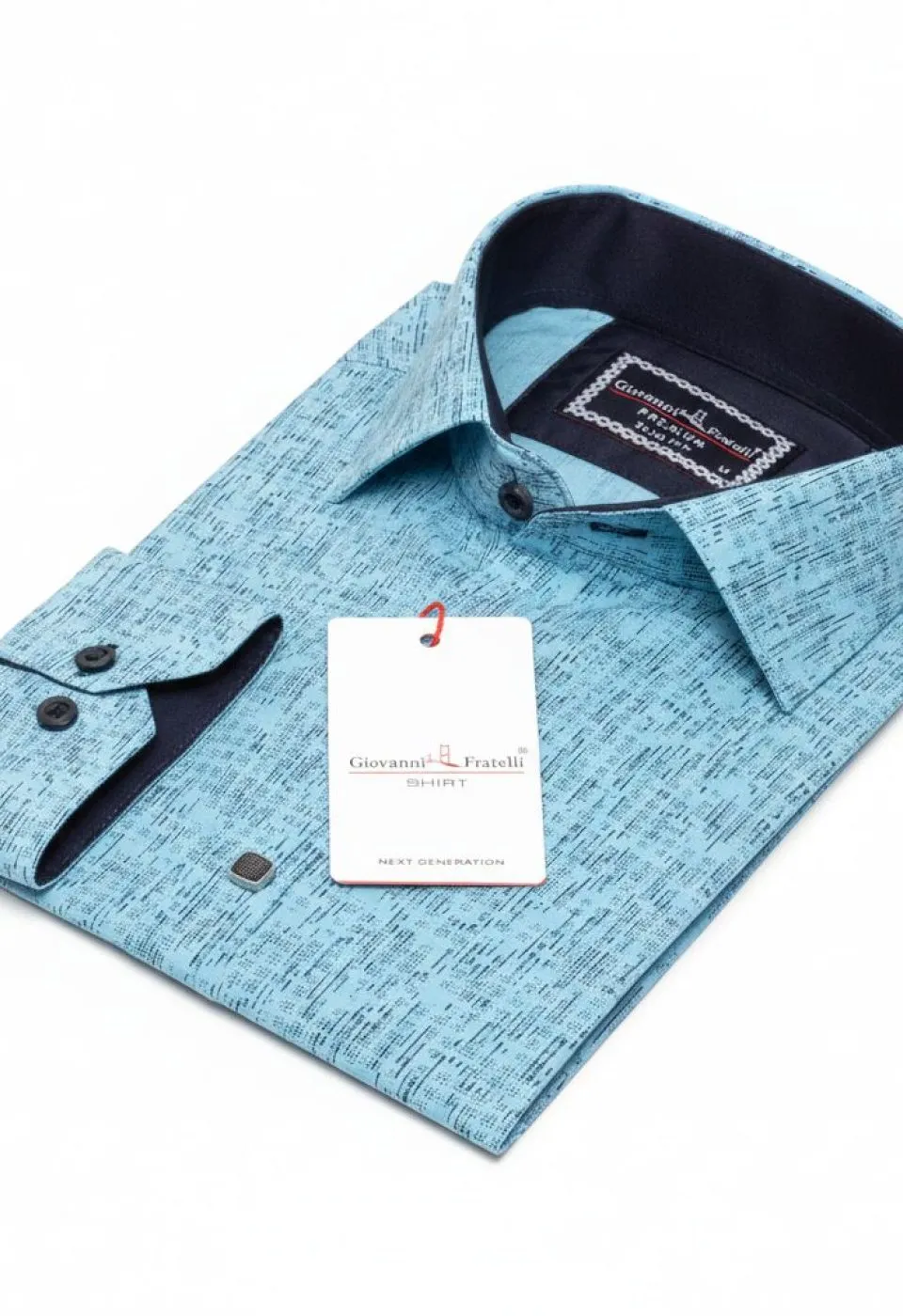 Slim Fit Uzun Kol Dijital Baskılı Desenli Erkek Gömlek 3GMK312198007 - Giovanni Fratelli