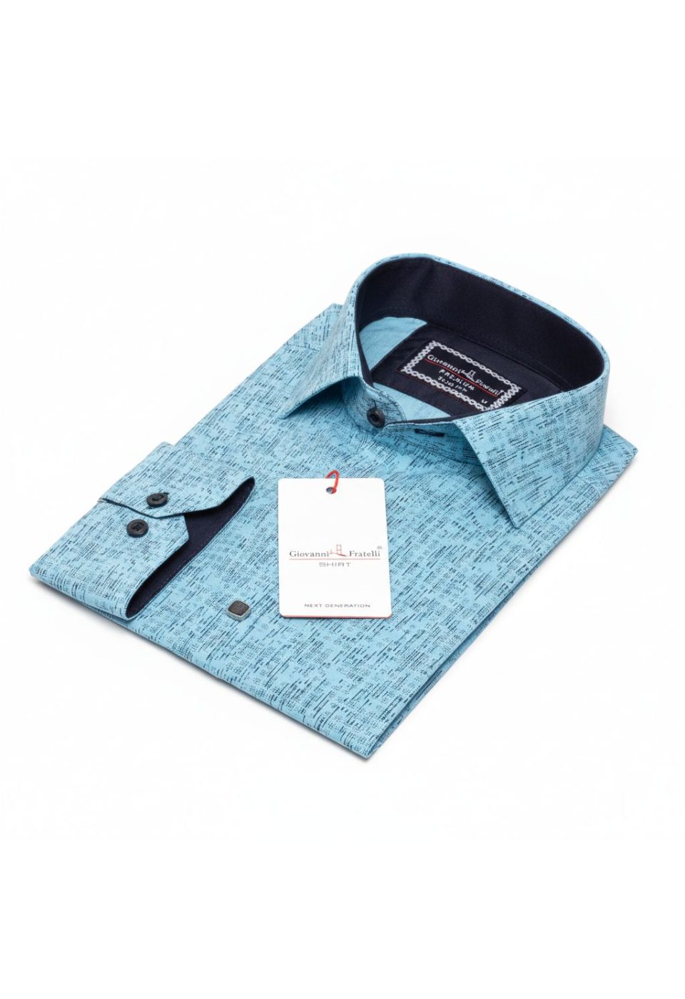 Slim Fit Uzun Kol Dijital Baskılı Desenli Erkek Gömlek 3GMK312198007 - Giovanni Fratelli