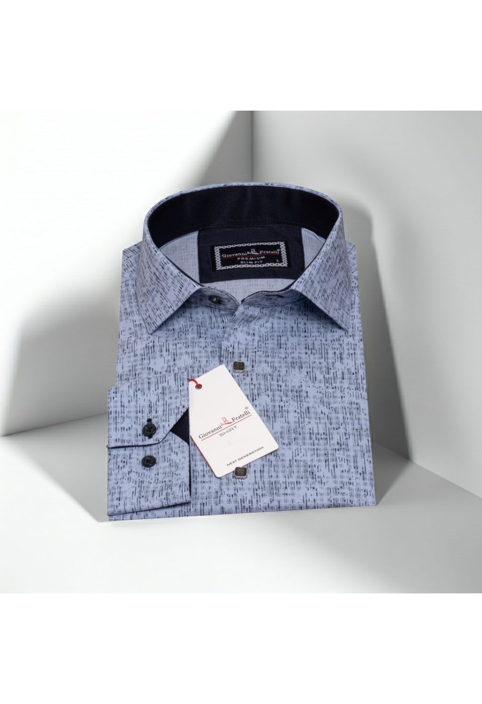 Slim Fit Uzun Kol Dijital Baskılı Desenli Erkek Gömlek 3GMK312198008 - Giovanni Fratelli