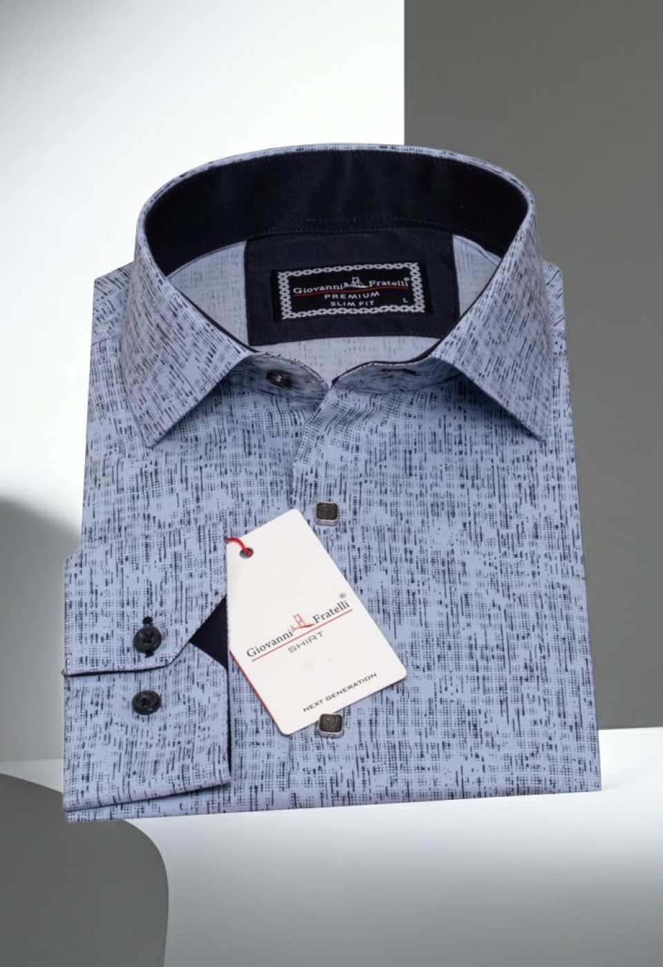 Slim Fit Uzun Kol Dijital Baskılı Desenli Erkek Gömlek 3GMK312198008 - Giovanni Fratelli