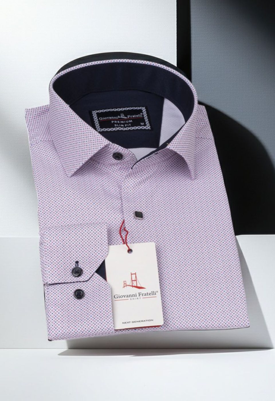 Slim Fit Uzun Kol Desenli Saten Gömlek 3GMK312412005 Slim Fit Uzun Kol Desenli Saten Gömlek 3GMK312412005