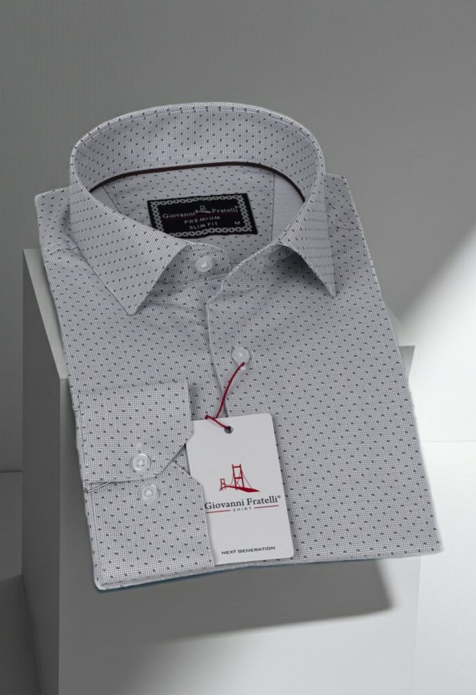 Slim Fit Uzun Kol Desenli Saten Gömlek 3GMK312419001