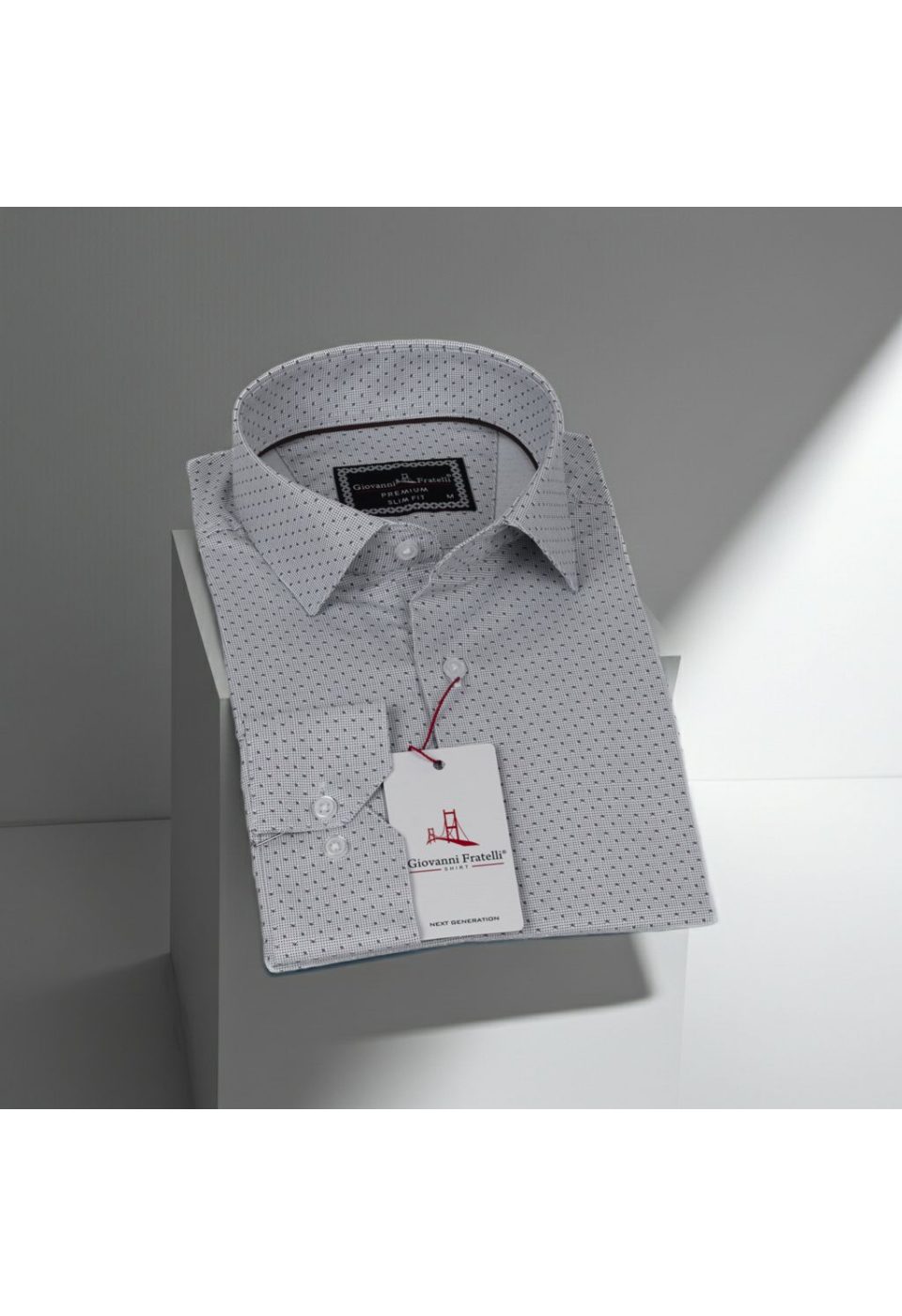 2419 CR SATIN 001 Slim Fit Uzun Kol Desenli Saten Gömlek 3GMK312419001 - Giovanni Fratelli