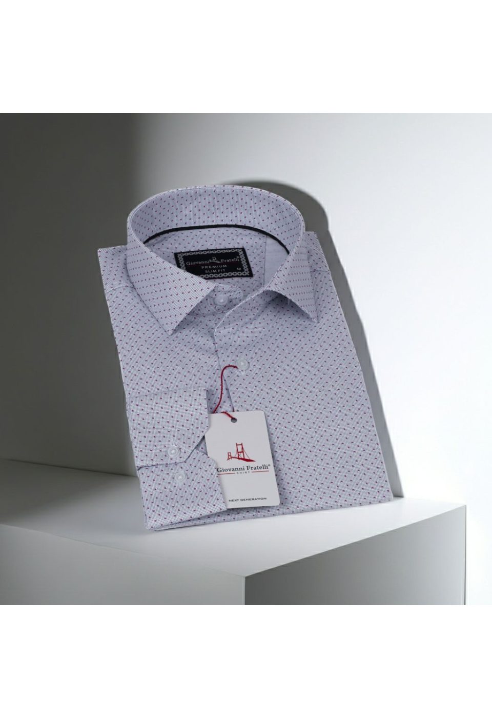 Slim Fit Uzun Kol Desenli Saten Gömlek 3GMK312419003 - Giovanni Fratelli