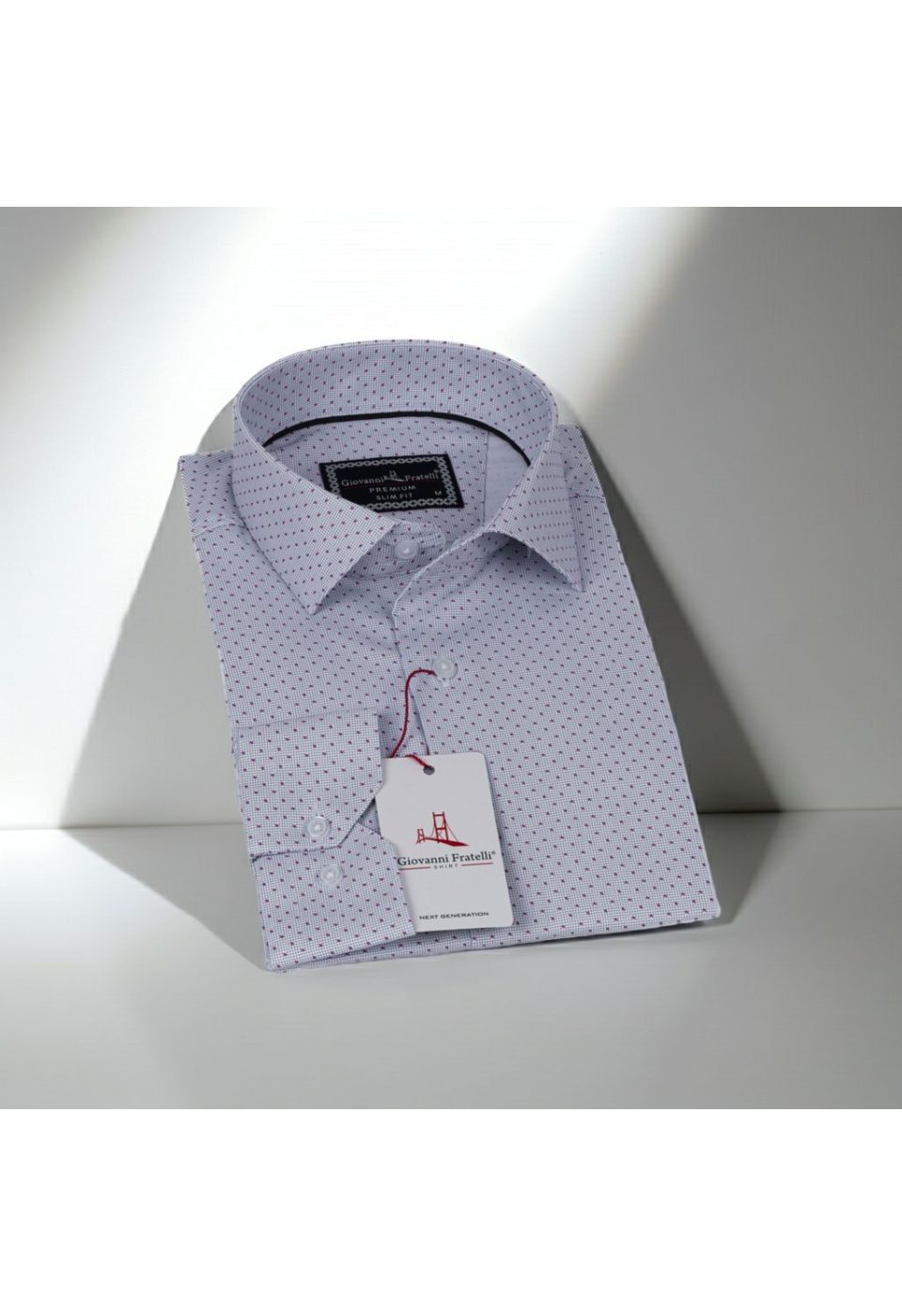 Slim Fit Uzun Kol Desenli Saten Gömlek 3GMK312419003 - Giovanni Fratelli