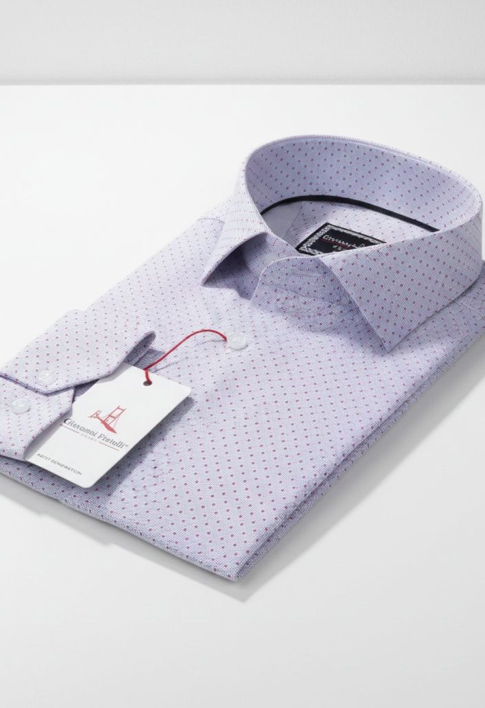 Slim Fit Uzun Kol Desenli Saten Gömlek 3GMK312419003