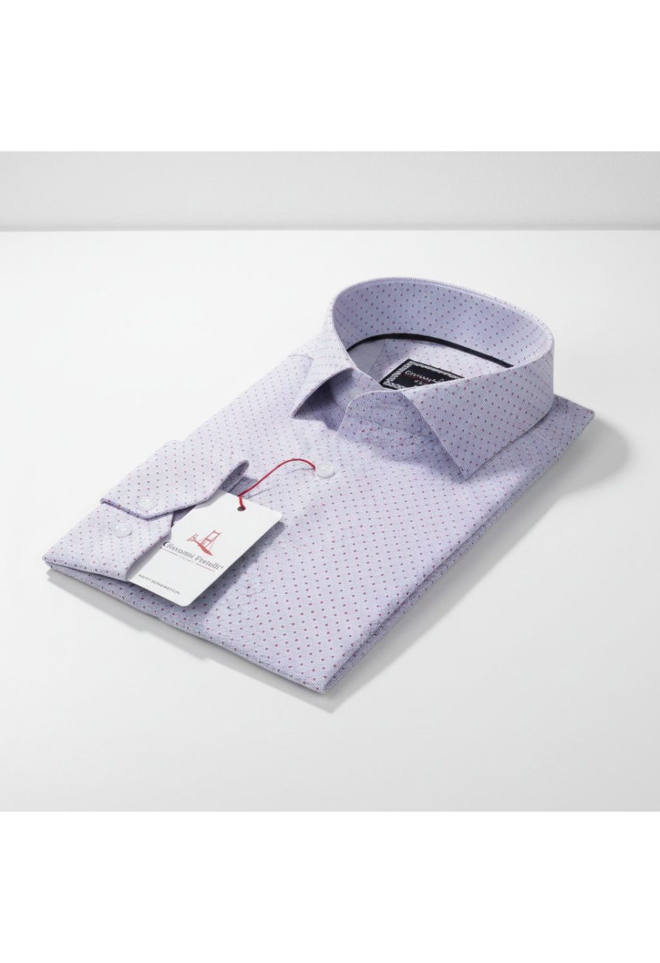 Slim Fit Uzun Kol Desenli Saten Gömlek 3GMK312419003 - Giovanni Fratelli