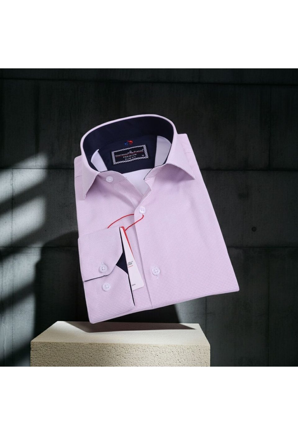 Slim Fit Uzun Kol Desenli Saten Gömlek 3GMK312420002 - Giovanni Fratelli