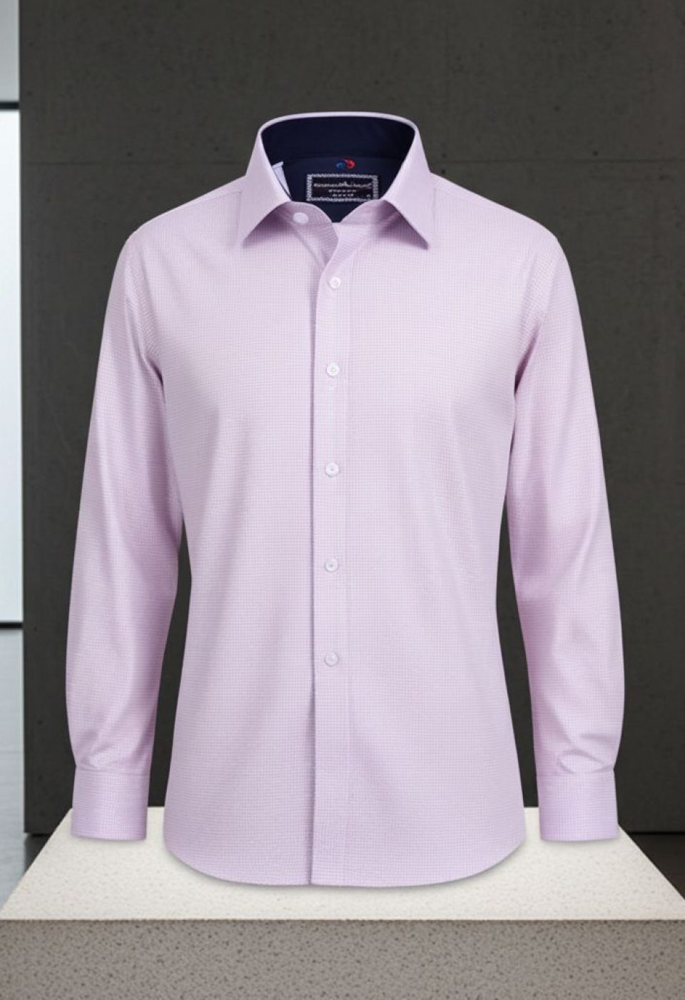 Slim Fit Uzun Kol Desenli Saten Gömlek 3GMK312420002
