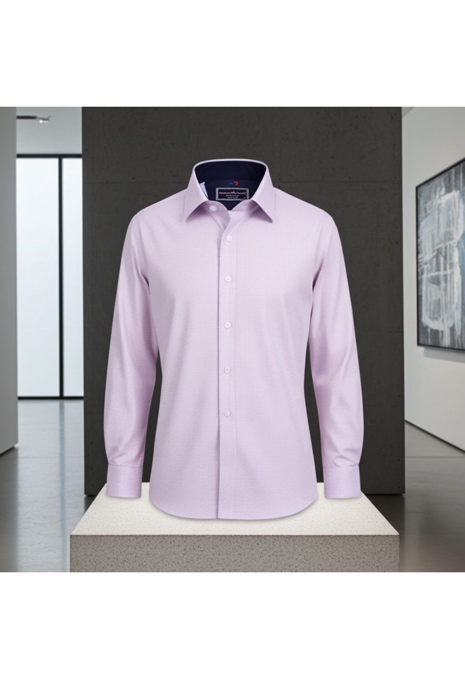 Slim Fit Uzun Kol Desenli Saten Gömlek 3GMK312420002 - Giovanni Fratelli