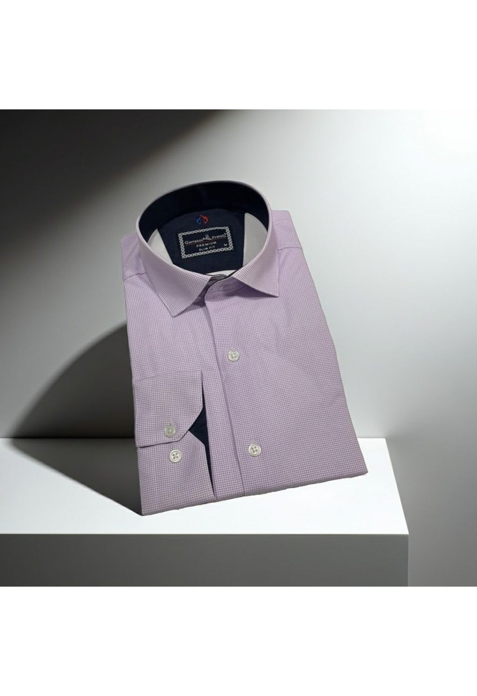 Slim Fit Uzun Kol Desenli Saten Gömlek 3GMK312420003 - Giovanni Fratelli