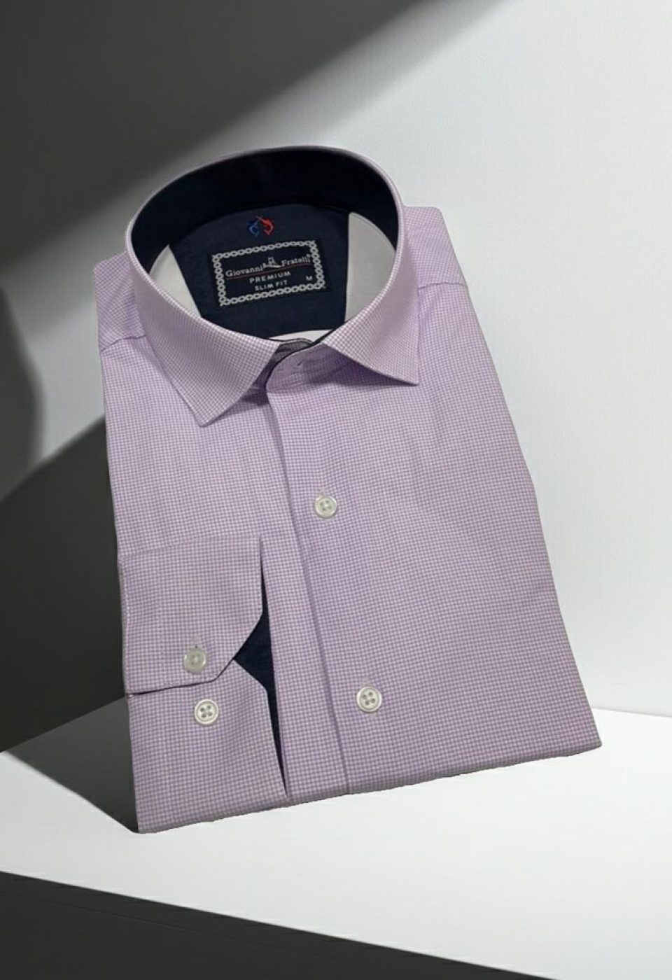 Slim Fit Uzun Kol Desenli Saten Gömlek 3GMK312420003 - Giovanni Fratelli