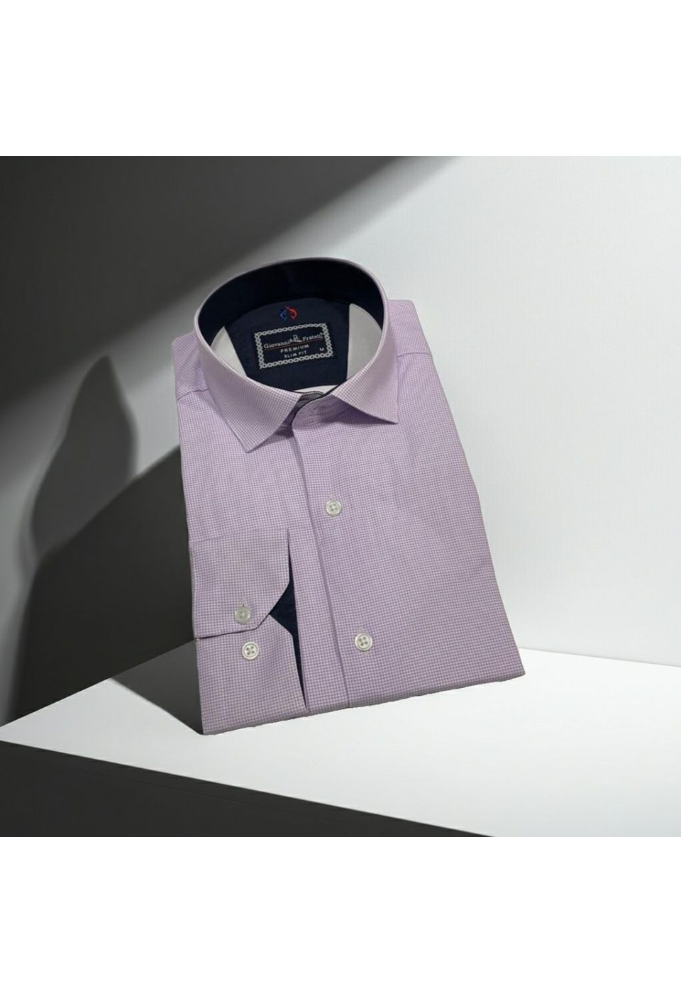 Slim Fit Uzun Kol Desenli Saten Gömlek 3GMK312420003 - Giovanni Fratelli