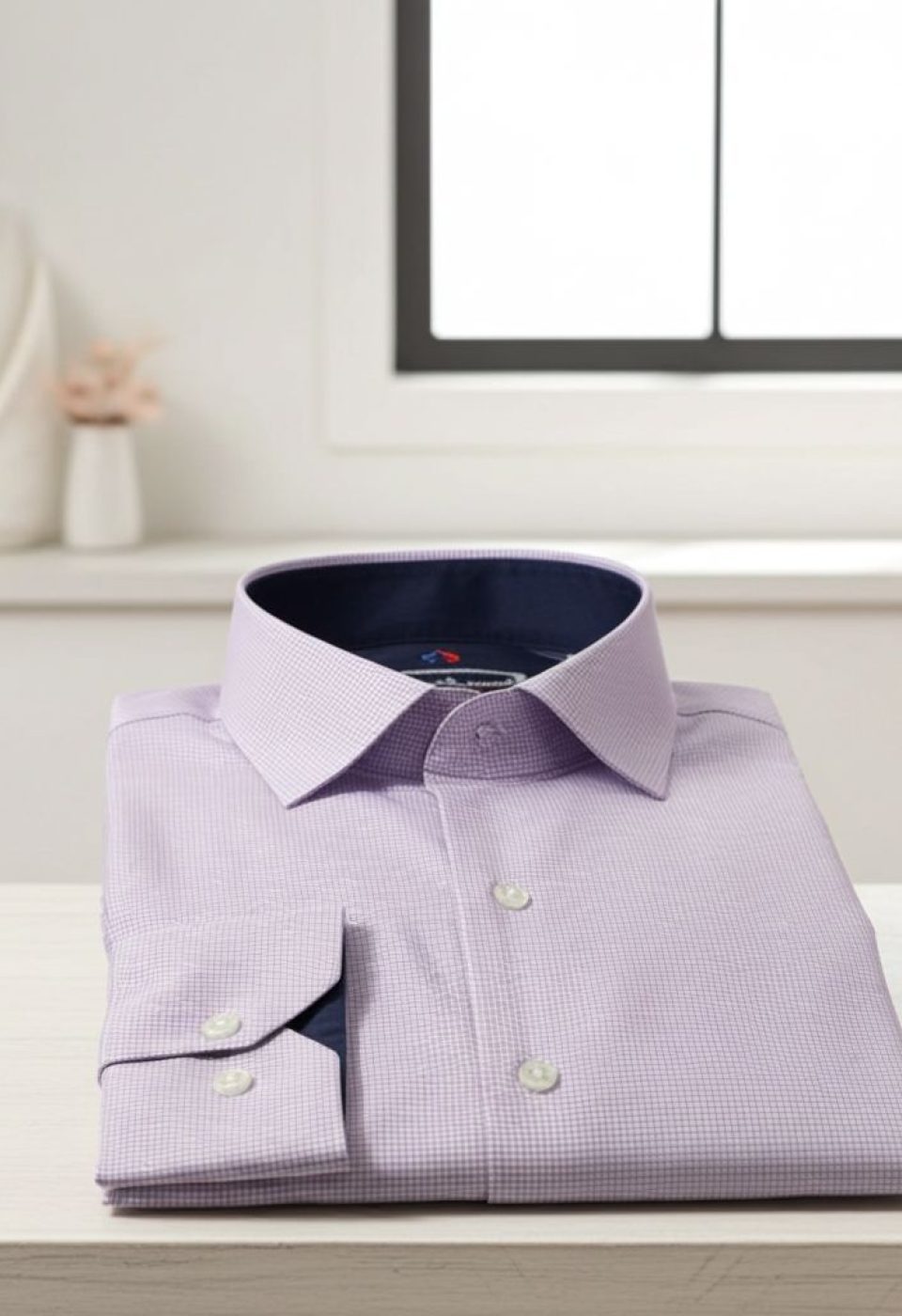 Slim Fit Uzun Kol Desenli Saten Gömlek 3GMK312420003