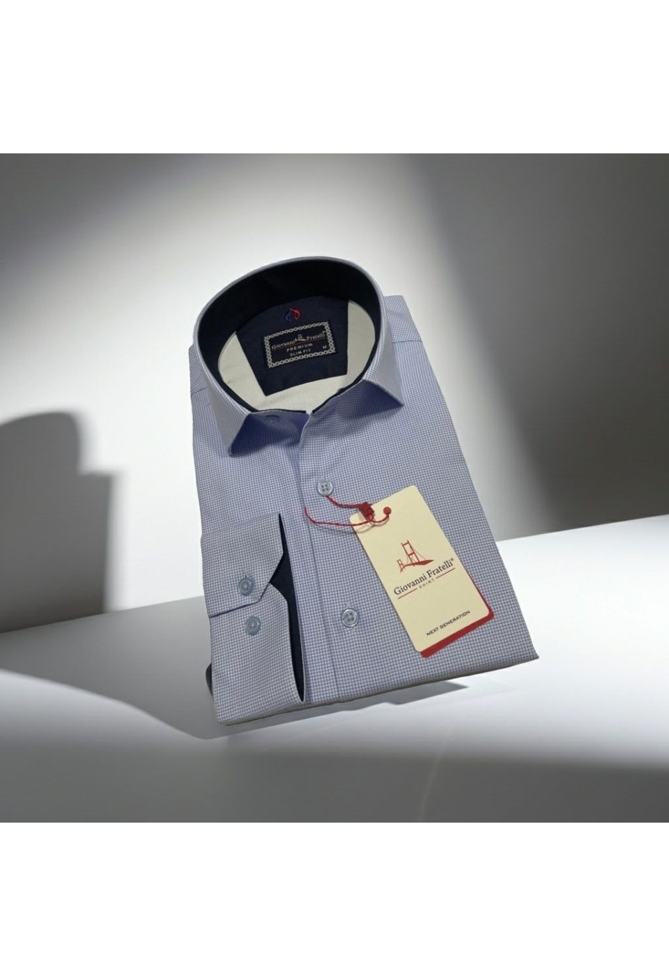 Slim Fit Uzun Kol Desenli Saten Gömlek 3GMK312420005 - Giovanni Fratelli