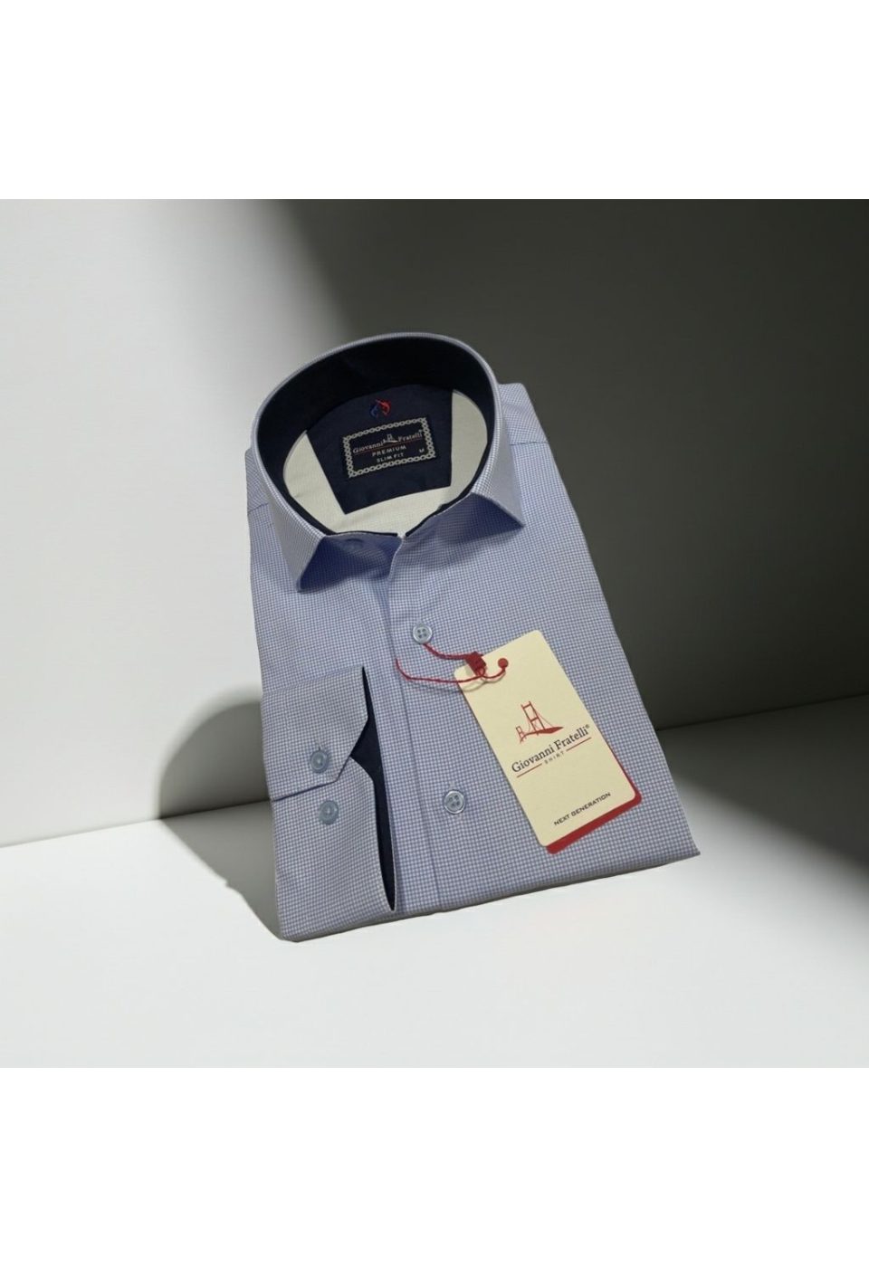 Slim Fit Uzun Kol Desenli Saten Gömlek 3GMK312420005 - Giovanni Fratelli