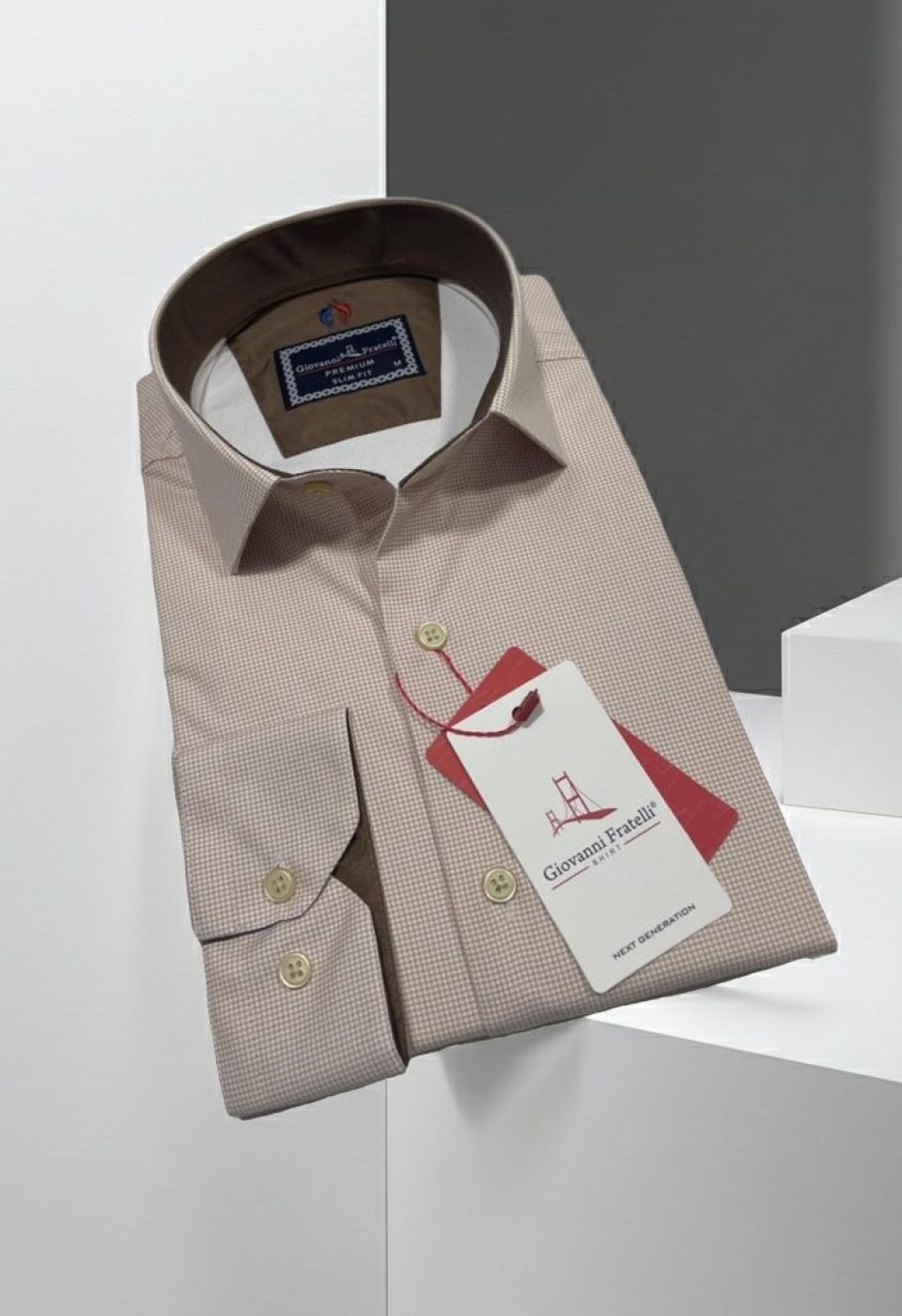 Slim Fit Uzun Kol Desenli Saten Gömlek 3GMK312420009
