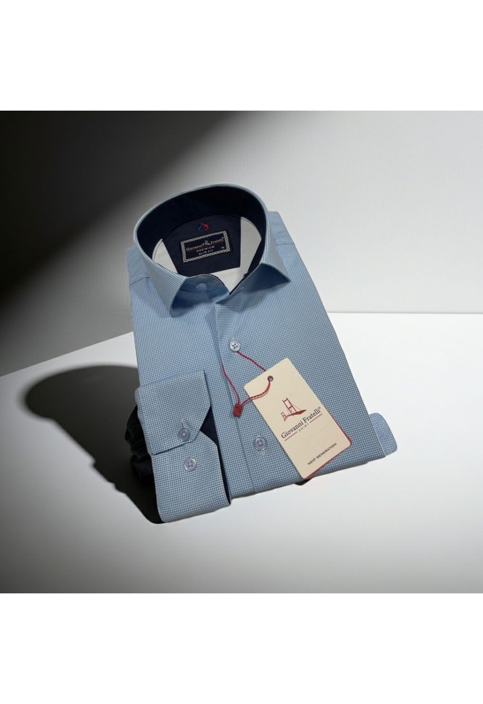 Slim Fit Uzun Kol Desenli Saten Gömlek 3GMK312420010 - Giovanni Fratelli