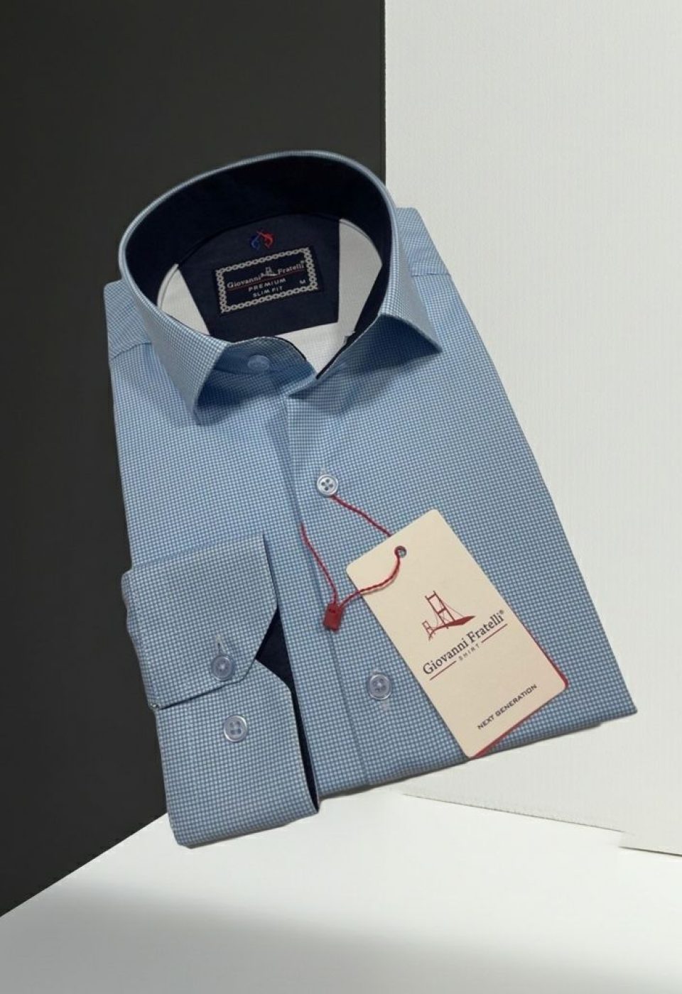 Slim Fit Uzun Kol Desenli Saten Gömlek 3GMK312420010