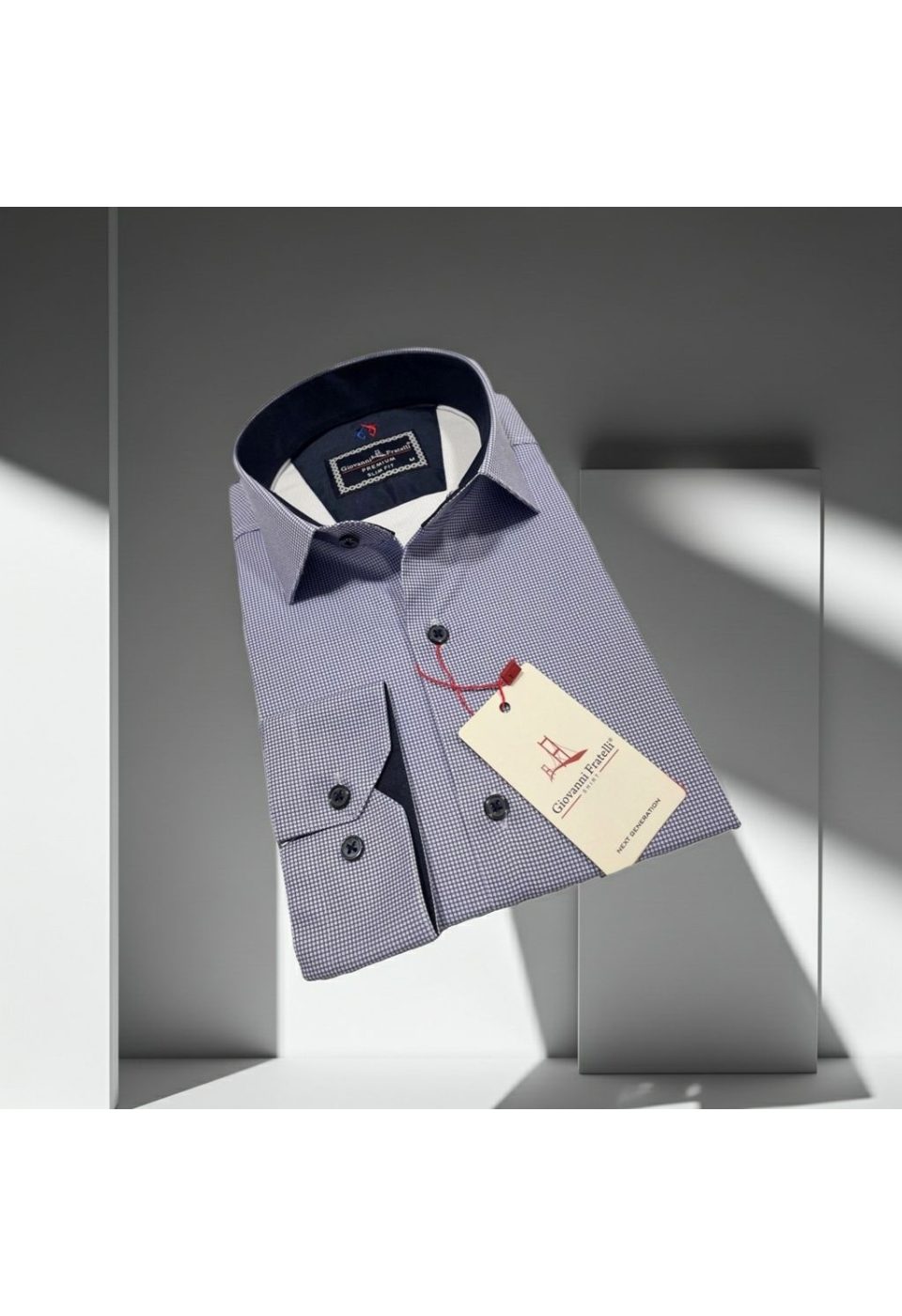 Slim Fit Uzun Kol Desenli Saten Gömlek 3GMK312420013 - Giovanni Fratelli