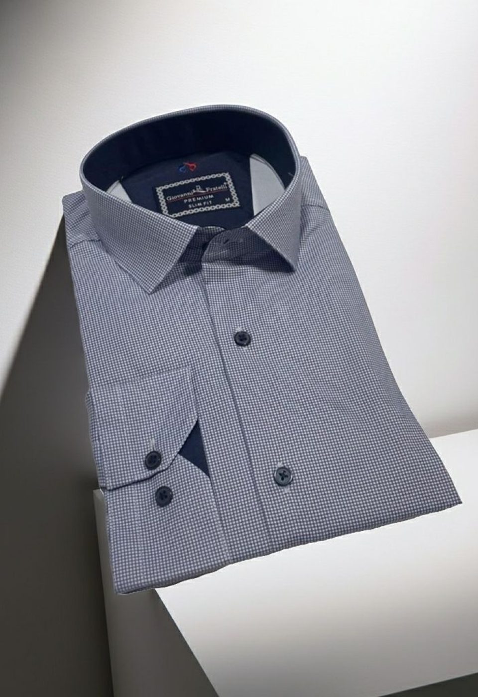 Slim Fit Uzun Kol Desenli Saten Gömlek 3GMK312420014