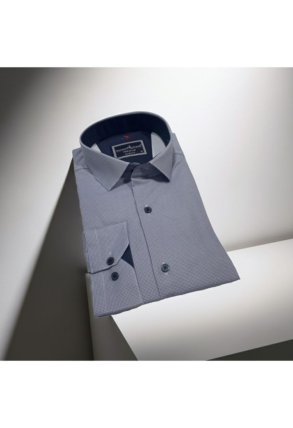 Slim Fit Uzun Kol Desenli Saten Gömlek 3GMK312420014 - Giovanni Fratelli