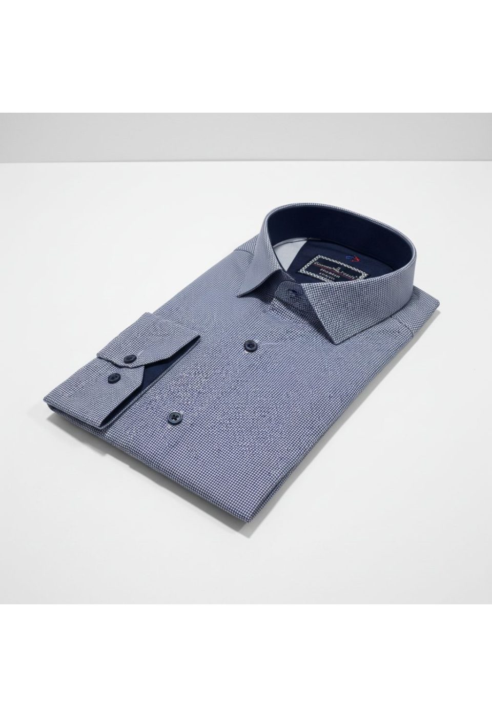 Slim Fit Uzun Kol Desenli Saten Gömlek 3GMK312420014 - Giovanni Fratelli