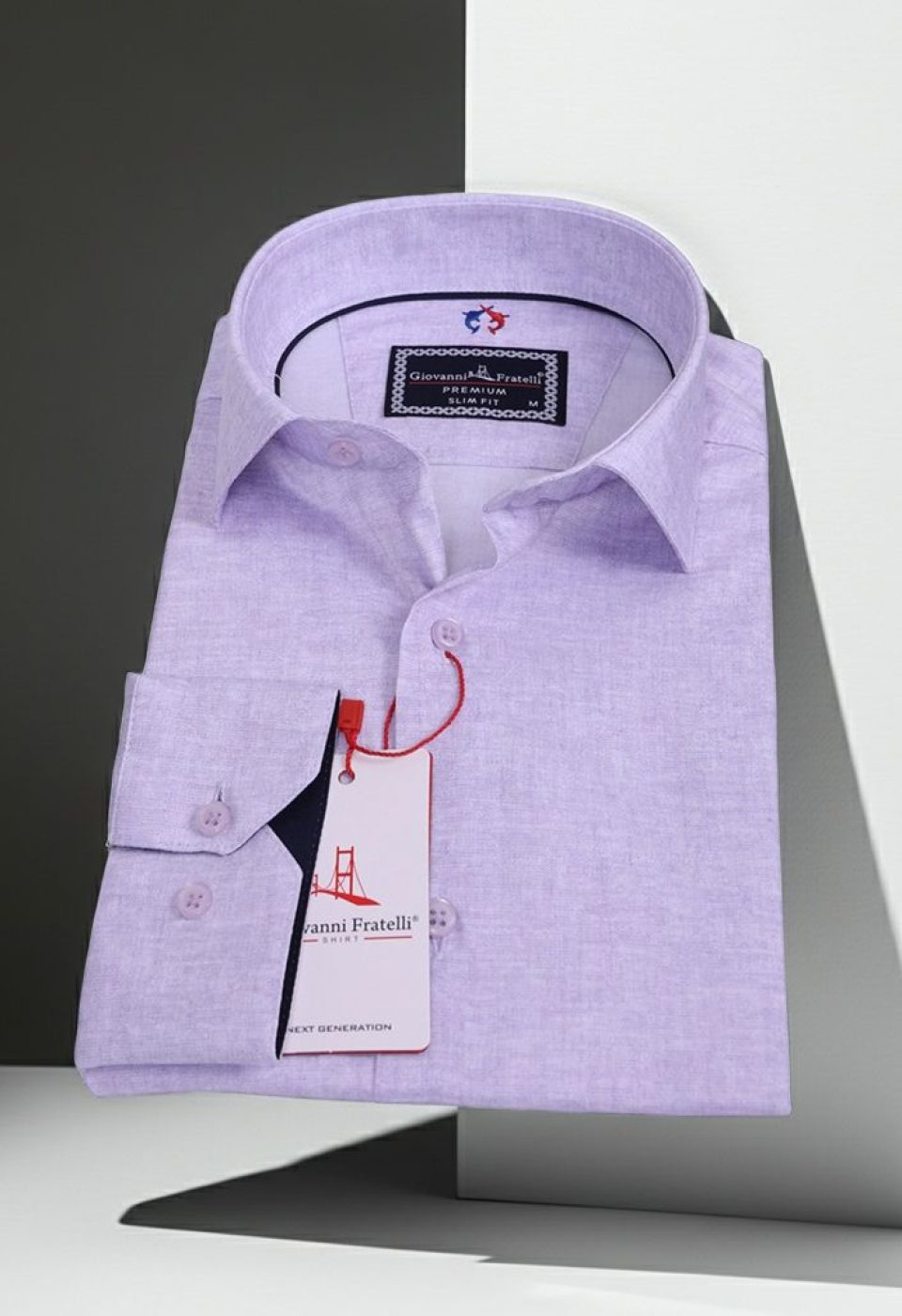 Slim Fit Uzun Kol Desenli Erkek Gömlek 3GMK312421002