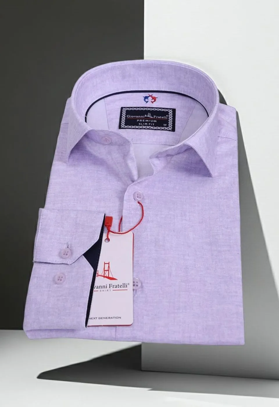 Slim Fit Uzun Kol Desenli Erkek Gömlek 3GMK312421002 - Giovanni Fratelli