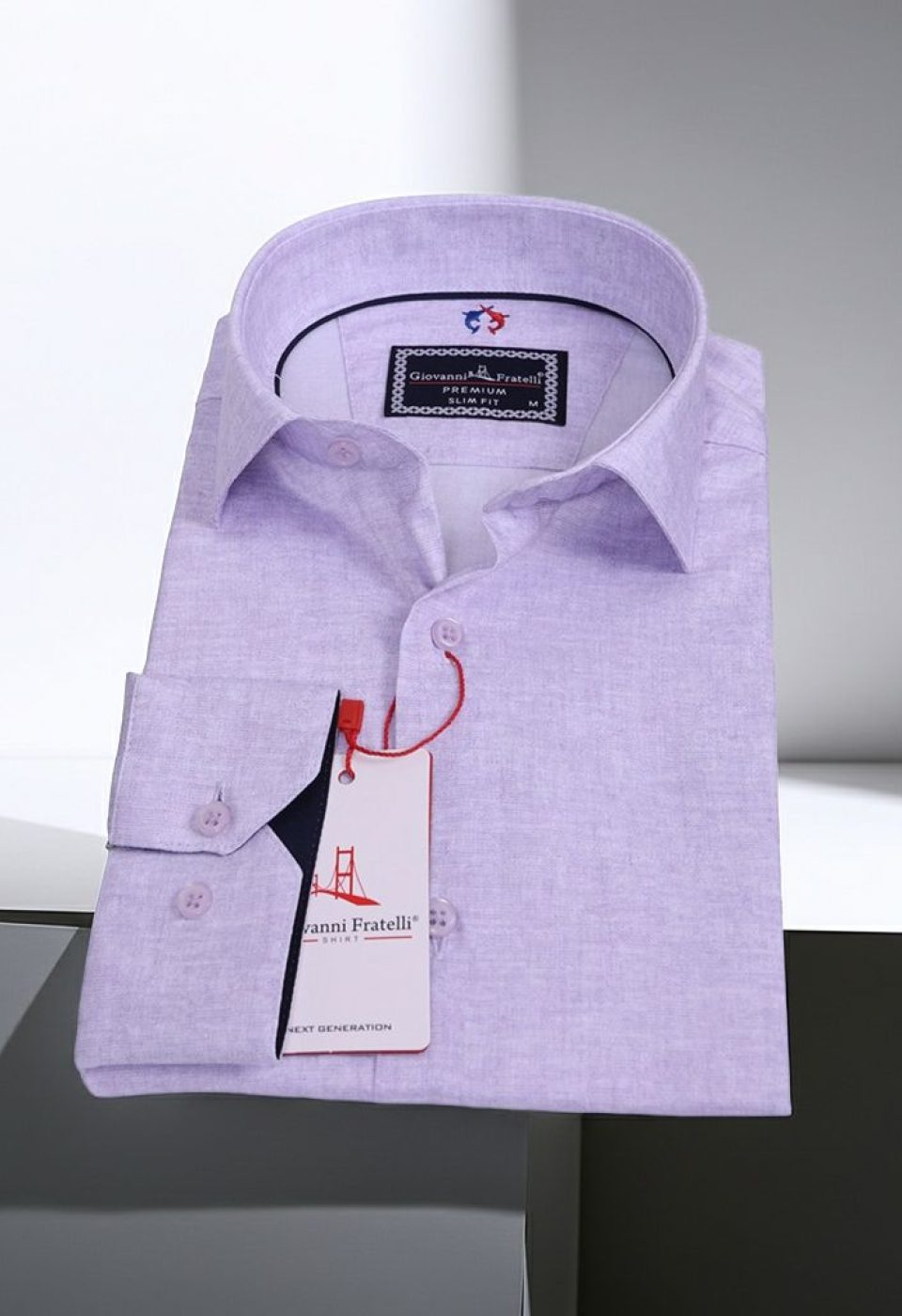 Slim Fit Uzun Kol Desenli Erkek Gömlek 3GMK312421002 - Giovanni Fratelli