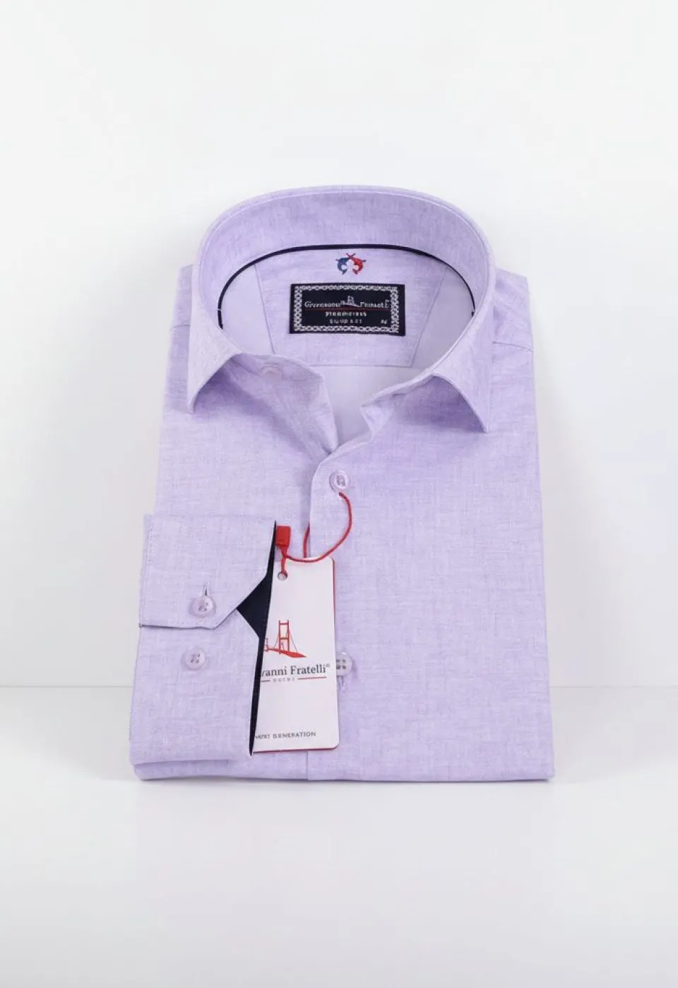 Slim Fit Uzun Kol Desenli Erkek Gömlek 3GMK312421002 - Giovanni Fratelli
