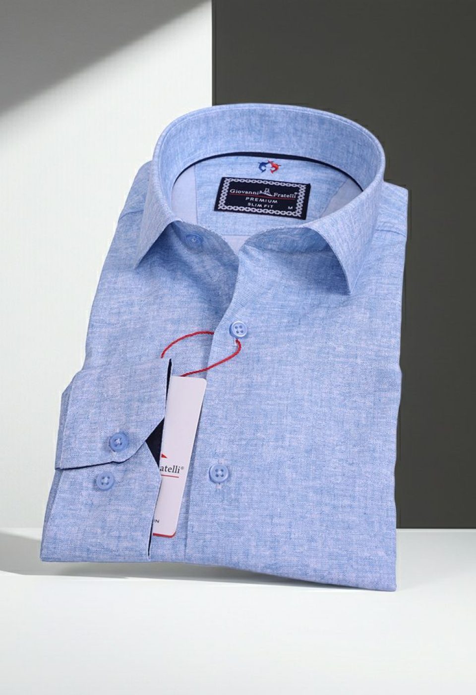 Slim Fit Uzun Kol Desenli Erkek Gömlek 3GMK312421003