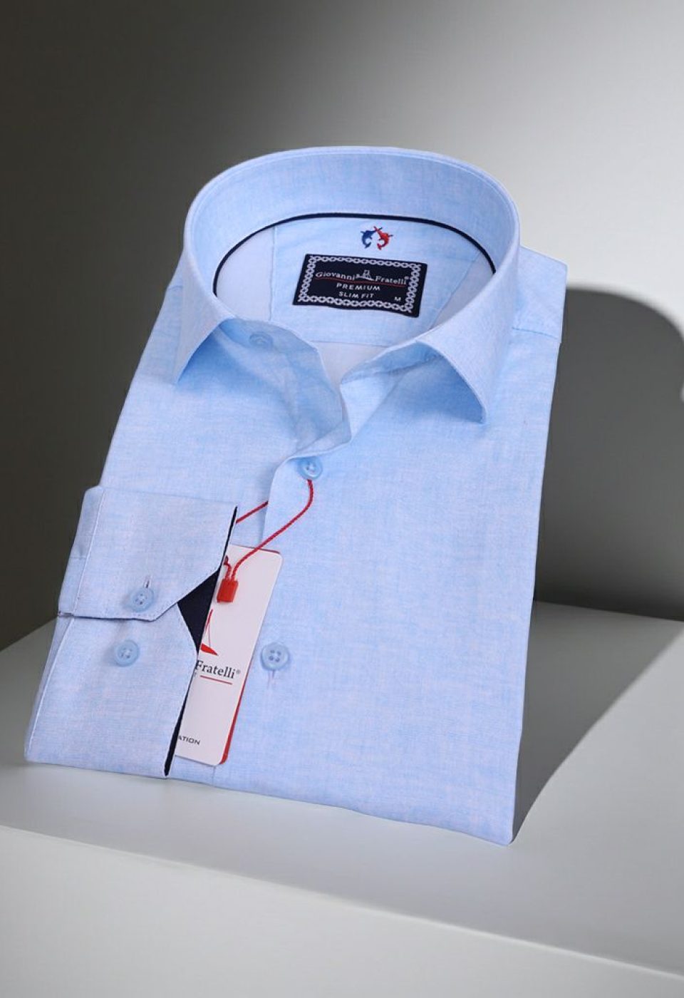 Slim Fit Uzun Kol Desenli Erkek Gömlek 3GMK312421004