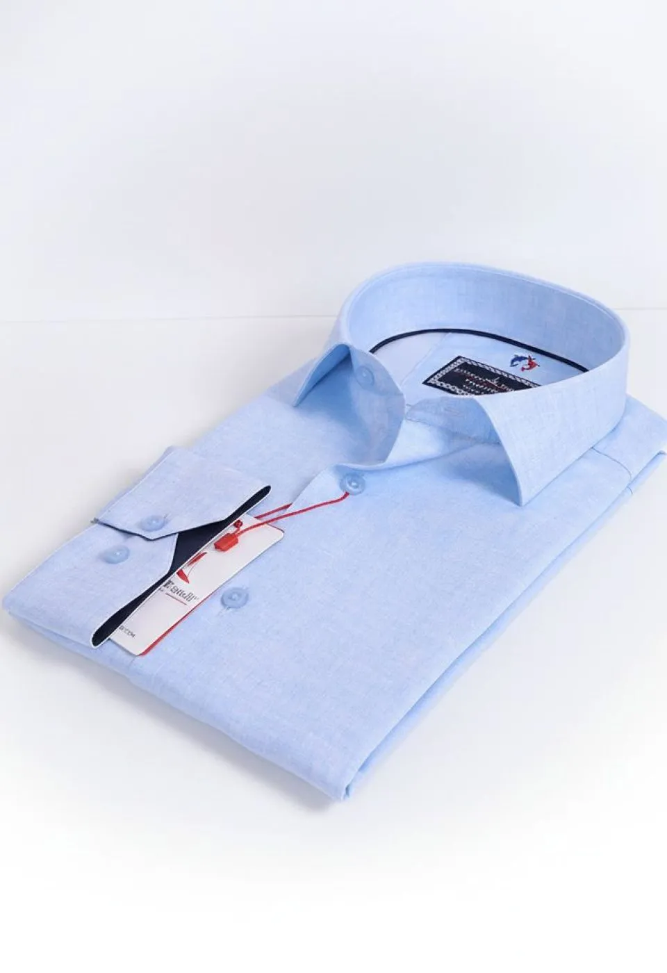 Slim Fit Uzun Kol Desenli Erkek Gömlek 3GMK312421004