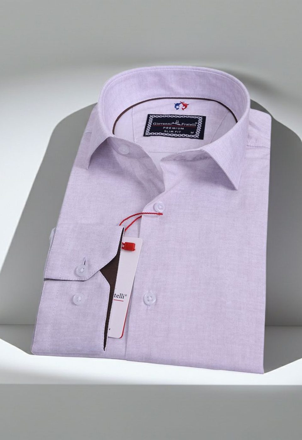 Slim Fit Uzun Kol Desenli Erkek Gömlek 3GMK312421005