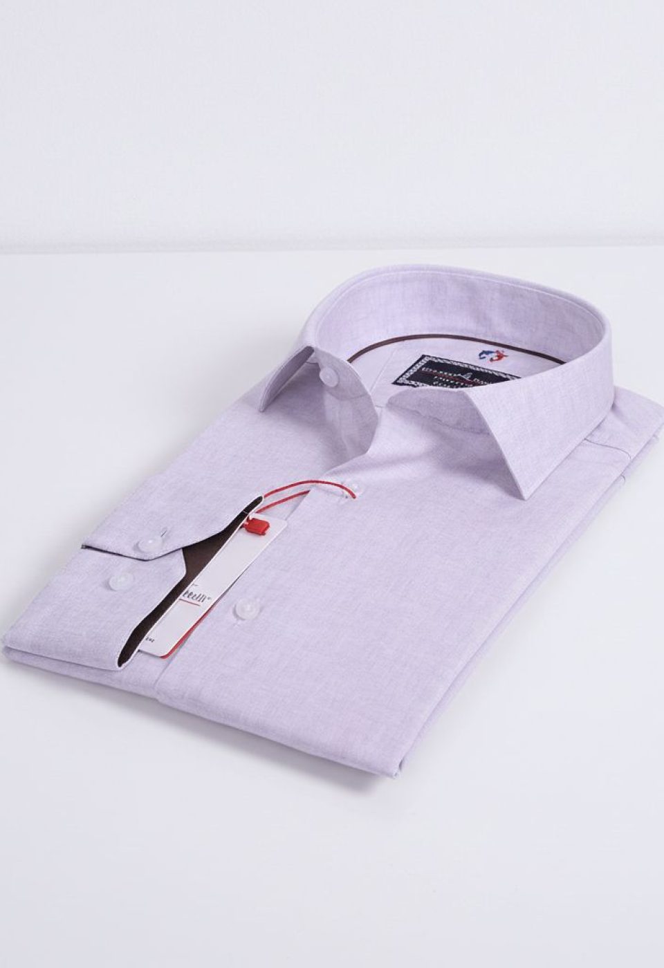 Slim Fit Uzun Kol Desenli Erkek Gömlek 3GMK312421005