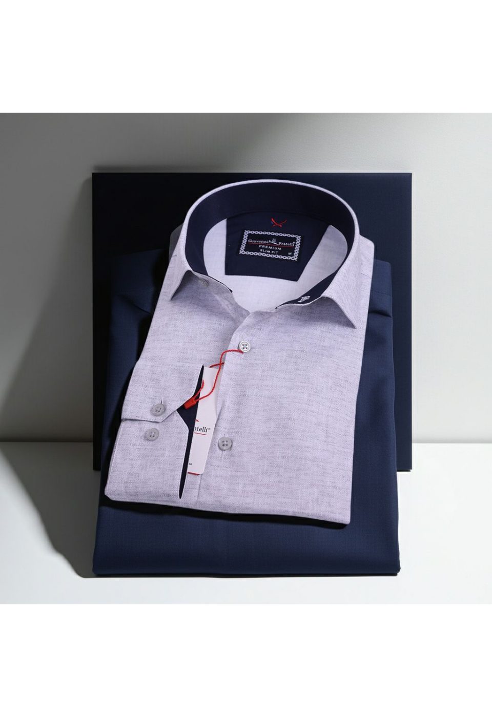 Slim Fit Uzun Kol Desenli Erkek Gömlek 3GMK312424004 - Giovanni Fratelli