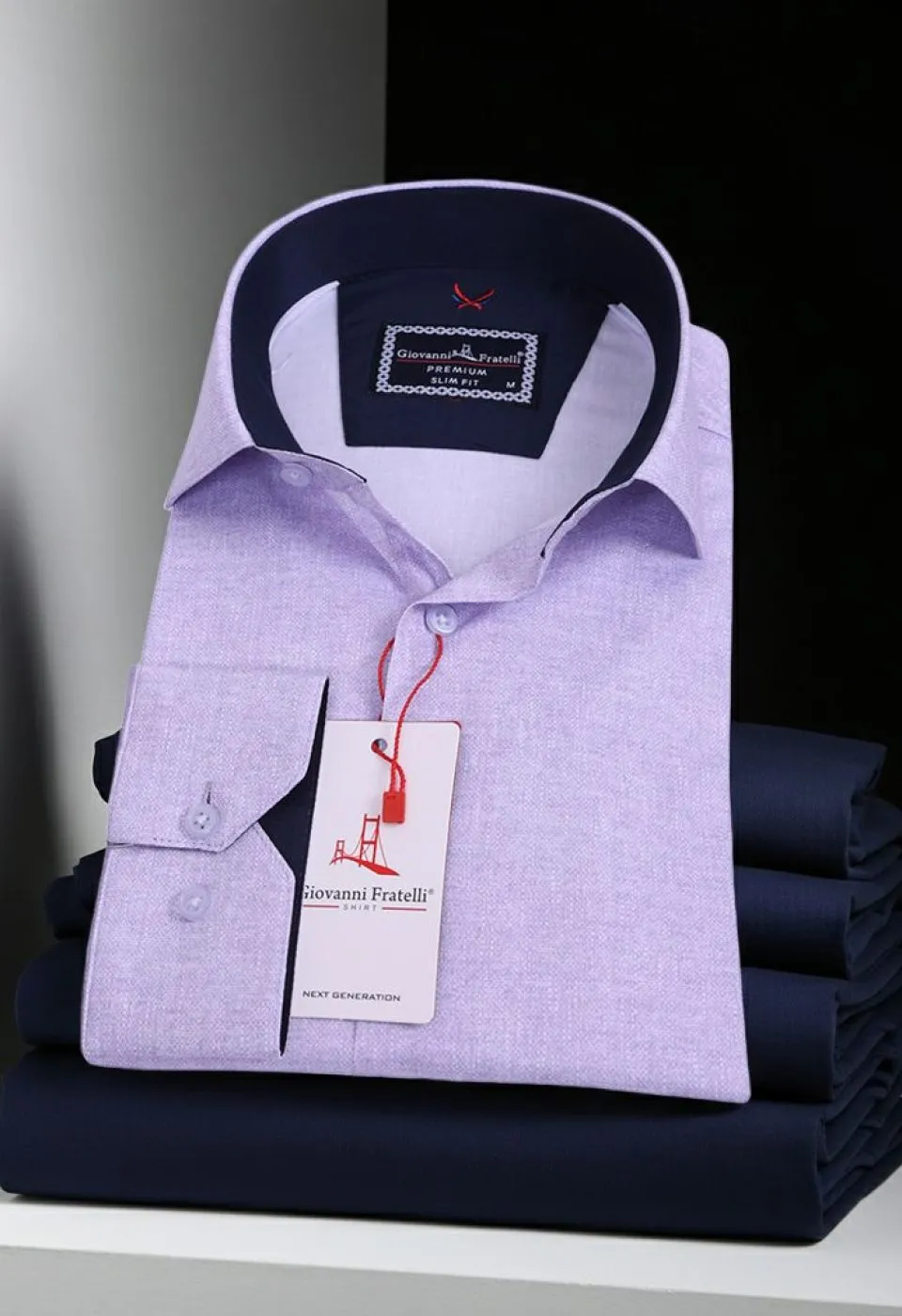 Slim Fit Uzun Kol Desenli Erkek Gömlek 3GMK312424007 - Giovanni Fratelli